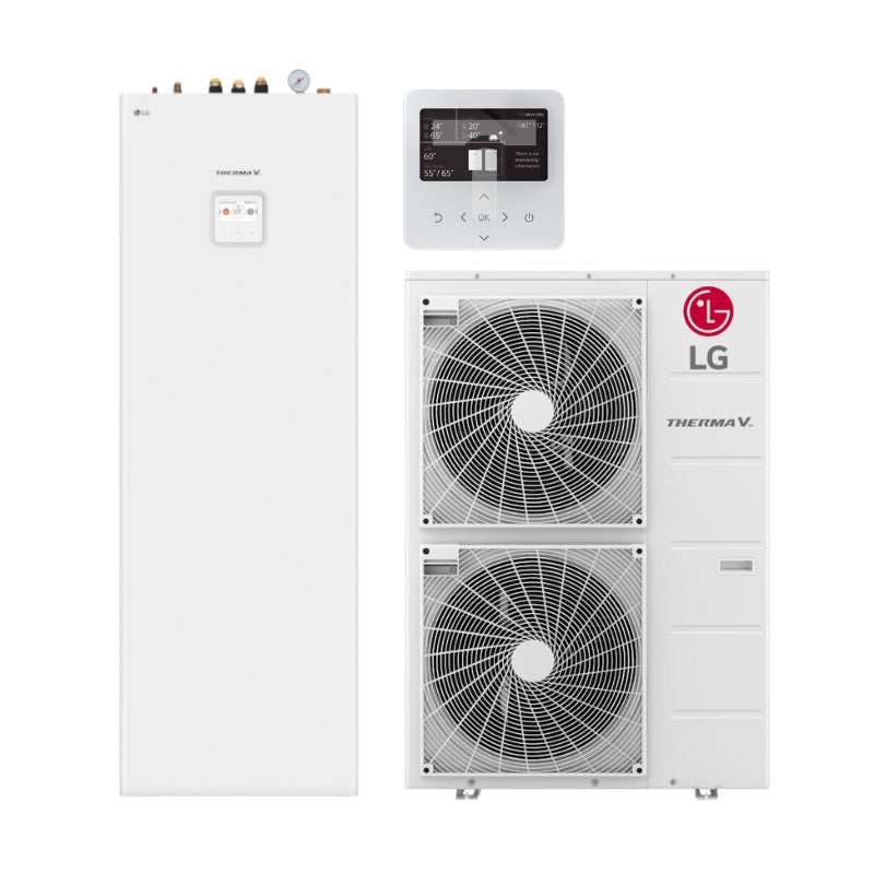 LG 12kW Therma V R32 Hydrosplit IWT Air-Water Heat Pump with 200L Tank 3-Phase (HU123MRB / HN1616Y.NB1)-KlimaTime