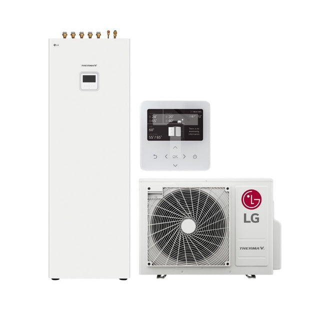 LG 4kW Therma V R32 Split IWT Air-Water Heat Pump with 200L Tank (HU041MR / HN0613T)-KlimaTime