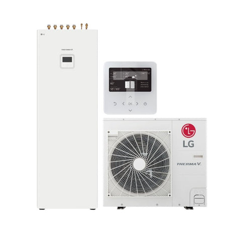 LG 5kW Therma V R32 Split IWT Air-Water Heat Pump with 200L Tank (HU051MR / HN0913T)-KlimaTime